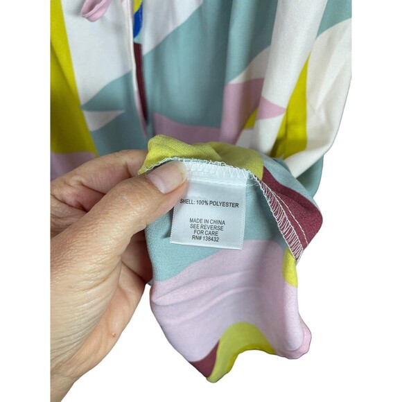 Modcloth As You Love It Ruffle Geometric Dress Boho Retro Party Cocktail Dress M - Picture 4 of 9